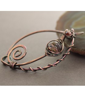 Copper Shawl Pin, Handforged Safety Pin, Yoko's Jewelry