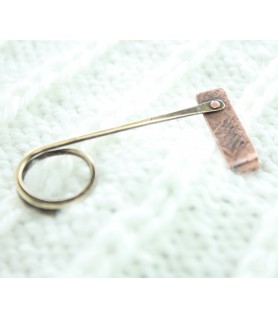 Mix metal safety pin style shawl pin, Modern shawl pin, Contemporary shawl  pin, Minimalist pin, Fibula, Scarf pin, Metal shawl p